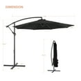 thumbnail image 5 of Sonerlic 10ft Outdoor Patio Hanging Offset Umbrella with Steel Frame for Yard,Poolside and Deck,Black, 5 of 6