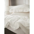 thumbnail image 1 of Move Over White Lace Bedding Sets Queen Boho Chic Duvet Cover Set Washed Microfiber Lace Pattern No Filling, 1 of 9