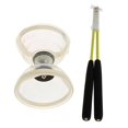 thumbnail image 2 of Juguetes de Luces de triple rodamiento Diabolo con palos y cuerda 13cm Blanco Sunnimix Diabolos de malabares, 2 of 8