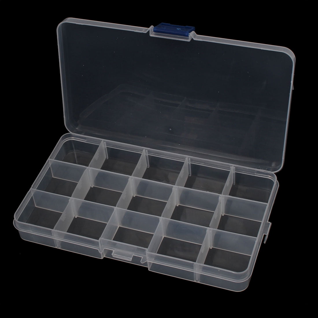 Uxell Plastic Case Fishing Lure Bait Storage Angling Tackle Box Container Clear 5PCS