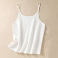 thumbnail image 2 of Cotton Linen Tank Tops for Women, Casual New Comfy Lightweight Camisole, Sleeveless Spaghetti Straps Cami Shirts Athletic Tank Tops 0 White XL, 2 of 3