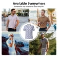 thumbnail image 5 of Sikiie Plaid Flowers Print Men's Short-sleeved POLO Shirts, Button-down Shirts and T-shirts are Suitable for Vacation, Leisure and Business-Large, 5 of 6