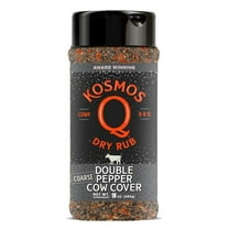 Kosmos Q Double Pepper Cow Cover Seasoning, 10 oz Shaker