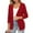 Red, variant on Women's Cardigan Knit Sweaters Long Sleeve Open Front Lightweight with Pockets,S-2XL
