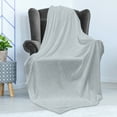 thumbnail image 4 of Herringbone Soft Flannel Fleece Throw Blanket, Geometric Retro Style Ornamental Stripes in Diagonal Zigzag Pattern, Cozy Plush for Indoor and Outdoor Use, 50" x 70", White and Blue Grey, by Ambesonne, 4 of 5
