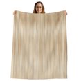 thumbnail image 2 of Orange Brown Fleece Throw Blanket for Couch, Modern Abstract Art Ombre Striped Microfiber Flannel Blanket for All Season, Lightweight Soft Throw Blankets for Girls, Kids, Teens, 40"x60", 2 of 9