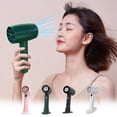 thumbnail image 1 of Ventilador de Mano, Recargable Por Usb, Turbo de Alta Velocidad, Motor Silencioso, Potencia Ajustable, Diseño Portátil y Compacto, Ideal para Trabajar o Dormir, Blanco, Rosa y Verde, Tamaño 15,5 X 7,, 1 of 5