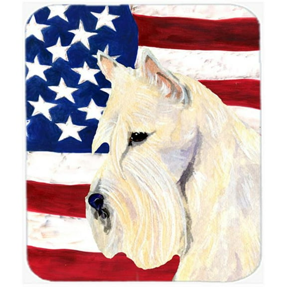 Carolines Treasures USA American Flag With Scottish Terrier Mouse Pad