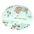 thumbnail image 3 of Kll 30" Christmas Tree Skirt World Travel Map Xmas Tree Skirts Mat For New Year Xmas Holiday Party Indoor Outdoor Home Decoration, 3 of 9