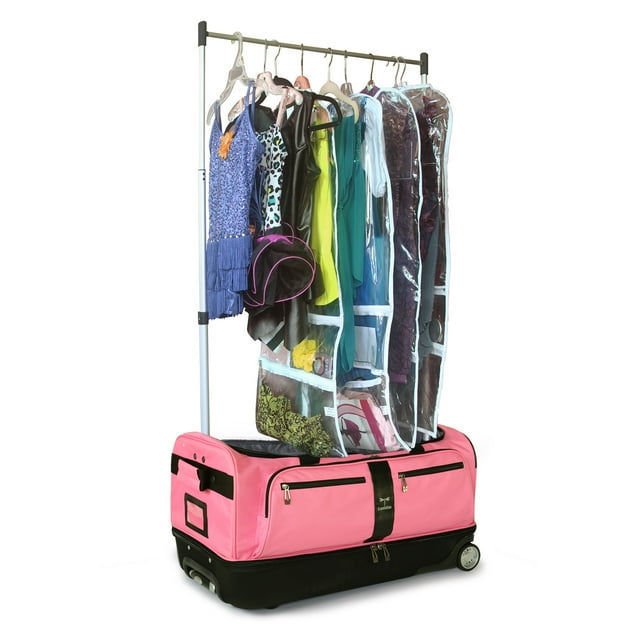 Travolution® Newly Designed Garment Rack 28 inch Duffel with Wheels, Collapsible Lightweight