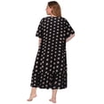 thumbnail image 2 of Women's Loose Plus Size Nightdress Square House Dress Short Sleeve Sleep Dress Soft Long Sleepwear Nightgowns For Home Wear Pajama Dress,XL-4XL, 2 of 7