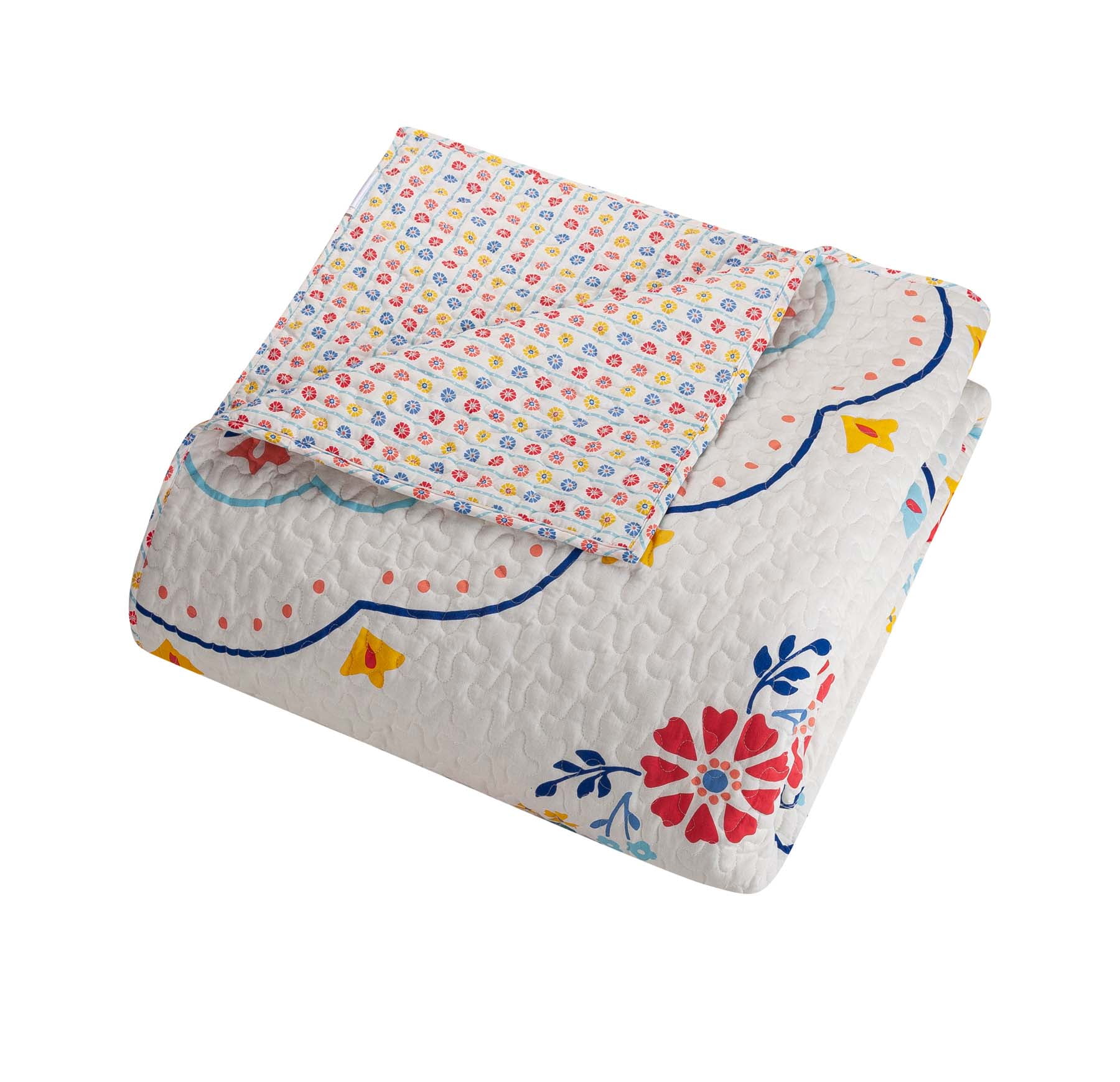 The Pioneer Woman Mazie Medallion Full/Queen Cotton Quilt, Multi-Color