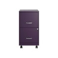thumbnail image 1 of Space Solutions 18"D 2 Drawer Mobile Metal Vertical File Cabinet Midnight Purple, 1 of 7