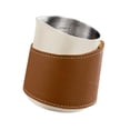 thumbnail image 4 of Jarra para espumar leche sin asa, jarra para leche sin asa, accesorios para café expreso envueltos en cuero de PU, taza para café con boca y M, 4 of 9