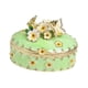 thumbnail image 4 of Joyero con esmalte de flor de cerezo, joyero creativo, joyero coleccionable Verde, 4 of 9