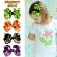 thumbnail image 2 of 3" Hair Bows Clip 12 Pcs Boutique Alligato Halloween Bow Trick or Treat Grosgrain Ribbon Accessories For Girls Baby Toddlers Kids, 2 of 4