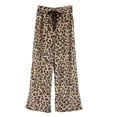 thumbnail image 4 of Leopard Pants Women Spring Leopard Print Elastic Waist Loose Wide Leg Casual Trousers Flowy Pants, 4 of 9