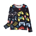 thumbnail image 4 of Zwiiyzr 3-14Y Girls Boys Long Sleeve Pullover Tops Fall Clothes Prints Shirts Cute Crewnecks Tops Dressy Casual Kids Sweatshirts Multicolor, 4 of 5