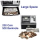 thumbnail image 4 of Cajero Automático Caja de Ahorros con Tarjeta de Débito, Hucha Electrónica para Dinero Real, Configuración de Objetivos, Inicio de sesión con Contraseña (Negro/Plata), 4 of 5