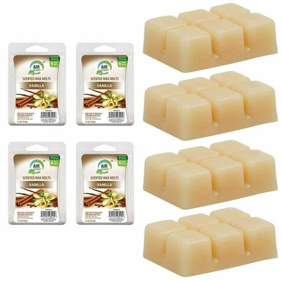 24 Scented Wax Cubes Vanilla Bean Fragrance Wax Melts Electric Home Warmer Tart