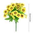 thumbnail image 3 of Tallos de crisantemo artificial | Ramo pequeño de margaritas de plástico sintético | Arreglos florales decorativos de seda para centros de mesa de bodas y decoración del hogar, 3 of 6
