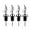 Silver, variant on Sunnyway 4 Pcs Olive Oil Dispenser Spout, Stainless Steel Oil Pour Spouts Replacement with Leak-Proof Design Bottle Pourers for Liquids, Olive Oil, Wine, and Vinegar with Auto Flip Feature (Black)