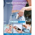 thumbnail image 3 of Mini Ventilador Portátil de Mano, 3,5 Pulgadas, 16900 RPM, Turbo de Alta Velocidad con Pantalla LED, Ideal para Mujeres, Niñas y Hombres, Viajes y Exteriores., 3 of 5