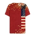 thumbnail image 5 of Goodtrade8 Short Sleeve T Shirts for Women July 4th Red White and Blue Pullover Graphic Red White and Blue Casual Summer , American Flag Independence Day Womens Tops Fashion, 5 of 9