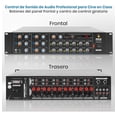 thumbnail image 2 of Amplificador de Potencia Bluetooth 600W Pyle, 12 Canales, Montaje en Rack, con Mezclador de Sonido Multi-Zona, Entradas RCA, USB y AUX, Ideal para Restaurantes, Teatros, Estudios o Escenarios, 2 of 7