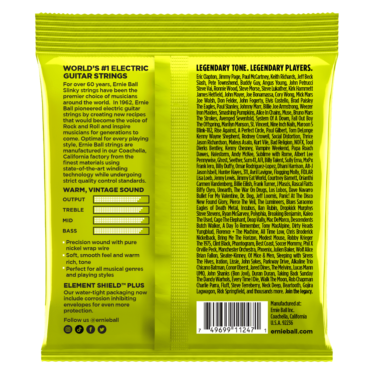 Ernie Ball 3-Pack 3251 Classic Rock N Roll regular slinky pure nickel electric guitar strings10-46
