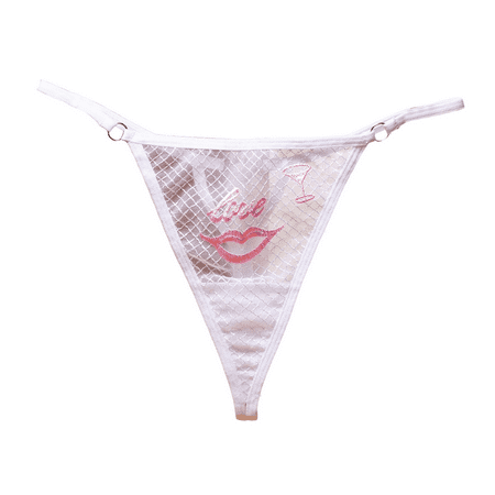 Fulorrnie Underwear for Women No Show G String Comfort Seamless Panties Thong Waistband Banded Waist Panty  White  One Size