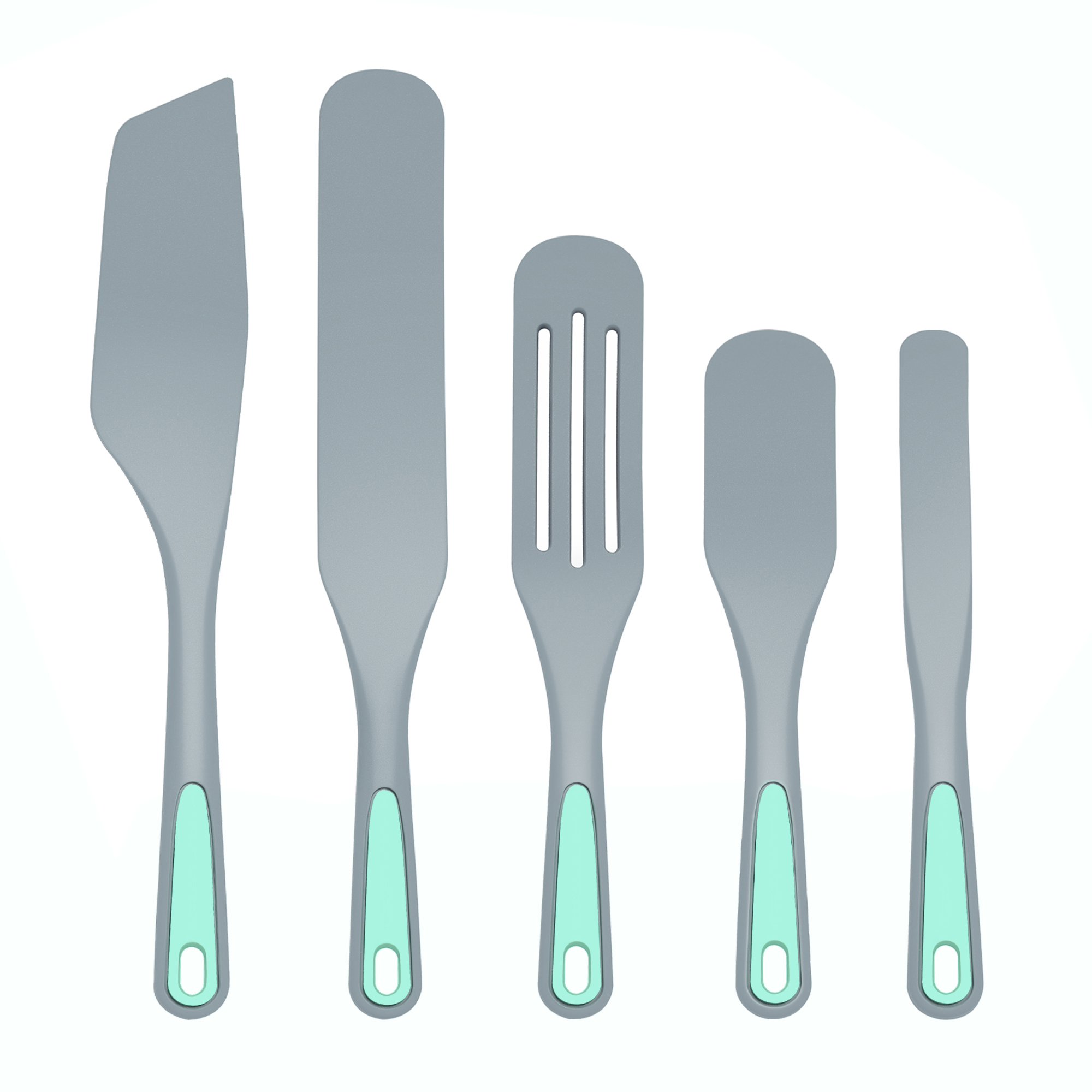 Thyme & Table Silicone Utensils, 5 Piece Set, Spatulas and Basting