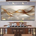 thumbnail image 2 of Modern Abstract Canvas Wall Art,Frameless Minimalist Decor, Elegant Metal Accents, Indoor Home Office Bedroom Restaurant Wall Hanging, Summer Winter Decor, Wall Decor, 2 of 11