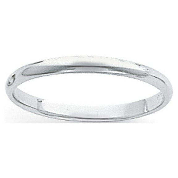 950 White Platinum Ring Band Wedding Standard Half Round