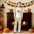 thumbnail image 6 of Halloween Pajama Set Long Sleeves and Pants Two-Piece Set Holiday Pajamas Cute Pumpkin Ghost Spider Skull Print Pajamas Pajamas Unisex Couple Outfit Family Pajamas,Toddler 4 years, 6 of 6