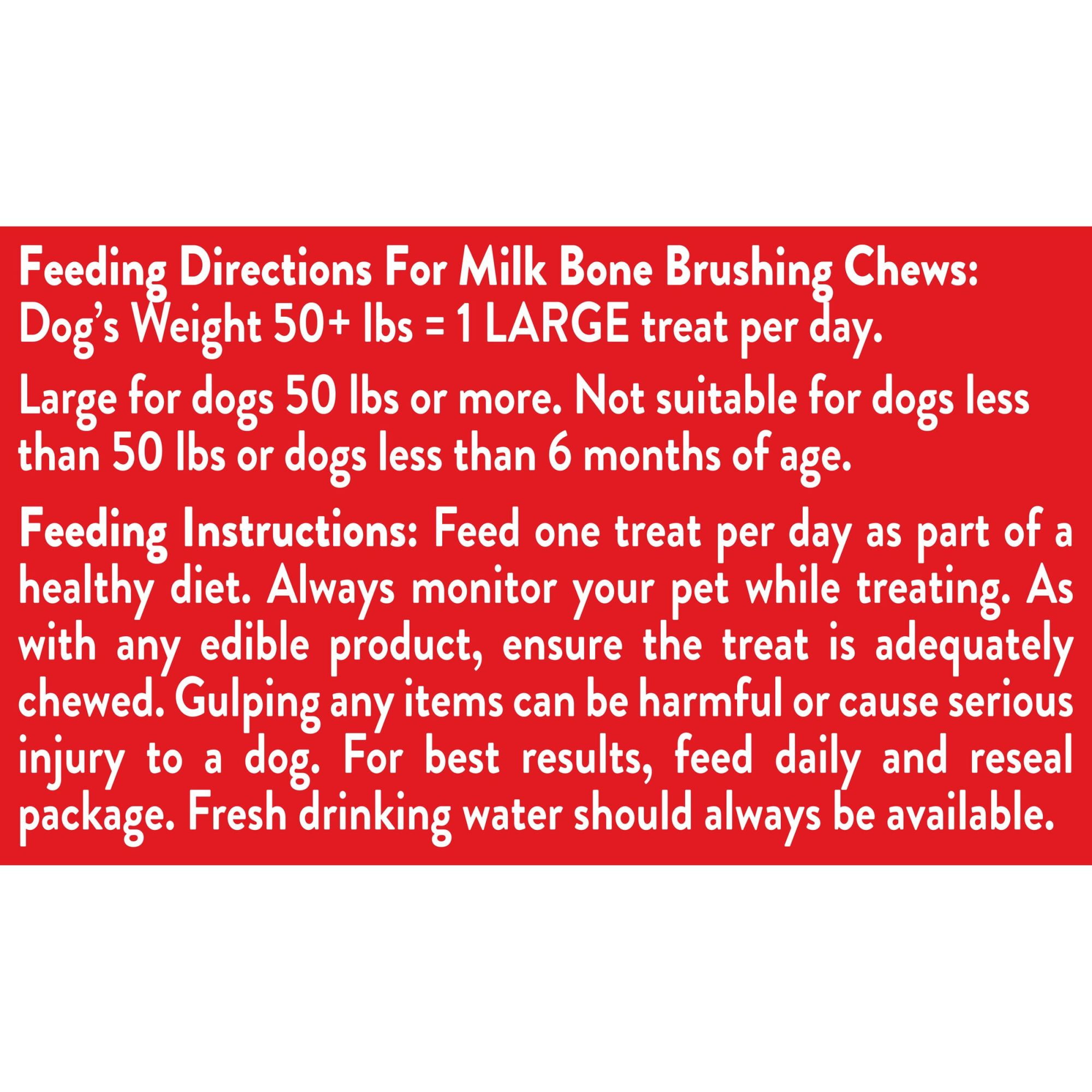 Milk-Bone Brushing Chews Daily Dental Dog Treats, Fresh Breath, Large, 24.2 Ounces, 18 Bones Per Bag - 3