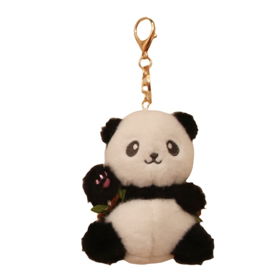 Stylish Panda Plush Keychain Lovely Panda Plush Keychain Toy Small Stuffed Pendant For Backpack Decoration