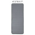 thumbnail image 2 of Memory Foam Bath Mat, 47" x 16", Ultra Soft and Non-Slip Bathroom Rugs, Water Absorbent and Machine Washable Bath Rug Runner for Bathroom, Shower, and Tub, Dark Grey, 2 of 6