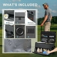 thumbnail image 2 of Extra Large Golf Trunk Organizer, Separate Ventilated Compartment for 2 Pair Shoes, Tees, Dividers, Storage for Gloves, Balls, Golfer Gift Essentials for Men -Dark Grey, 2 of 7