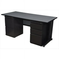 Regency 72 In. Double Ped Desk - Grey - 72 in.