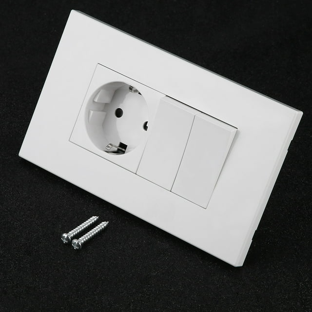 Enchufe Adaptador De Enchufe Montado En La Pared De Salida única De Pared Con Interruptor Doble