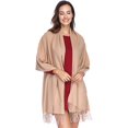 thumbnail image 1 of Solid Color Scarf For Women, Ladies Shawl Warm Scarf Cloth Stole (Khaki), 1 of 6