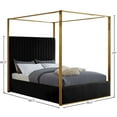 thumbnail image 3 of Meridian Furniture Jones Black Velvet Queen Bed, 3 of 7