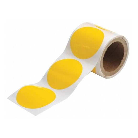 Brady Floor Tape,Yellow,3.5 in,Circle,PK350 104403