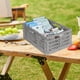 thumbnail image 5 of Cesta de almacenamiento plegable grande gris para la organización de papelería y snacks, 5 of 6