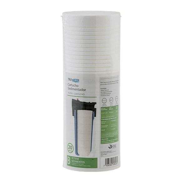 Filtro Sedimentador Truwater Polipropileno 4.5"X12" 20 Micra