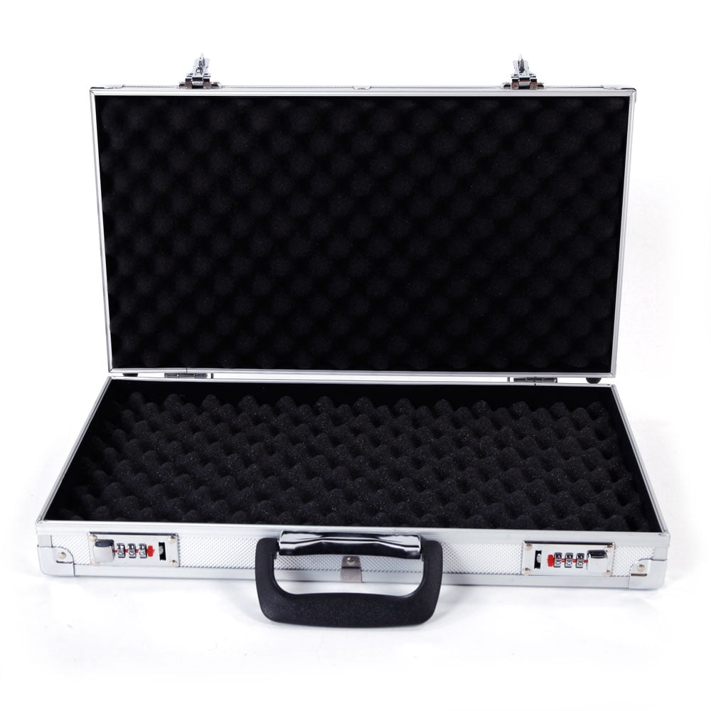 Small Safe Box, Aluminum Locking Gun Case, Pistol HandGun Lock Box, Hard Storage Carry Case