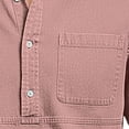thumbnail image 6 of IYTR Mens Soft Tshirts Lapel Long Sleeve Shirt Half Button Placket Chest Pocket Casual Solid Color Loose Fit Everyday Cotton Shirt (Watermelon Red,XXL), 6 of 6