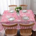 thumbnail image 3 of Pink Snowflake Christmas Table Cloth Waterproof Tablecloths, Winter Xmas Snowflake Tablecloth Dining Table Cover for Kitchen Party Tabletop Outdoor, Rectangle Tablecloth 60x102 Inch, 3 of 9