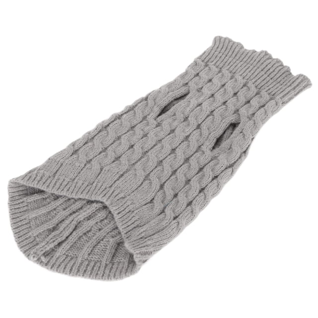 Suéter Para Perros, Tejido De Cable, Prendas De Punto De Dos Patas Para Perros, Cuello Alto, Gris, Cómodo Para Perros